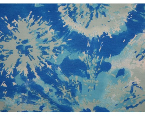Printed Viscose Jersey Fabric - Water Splash Print